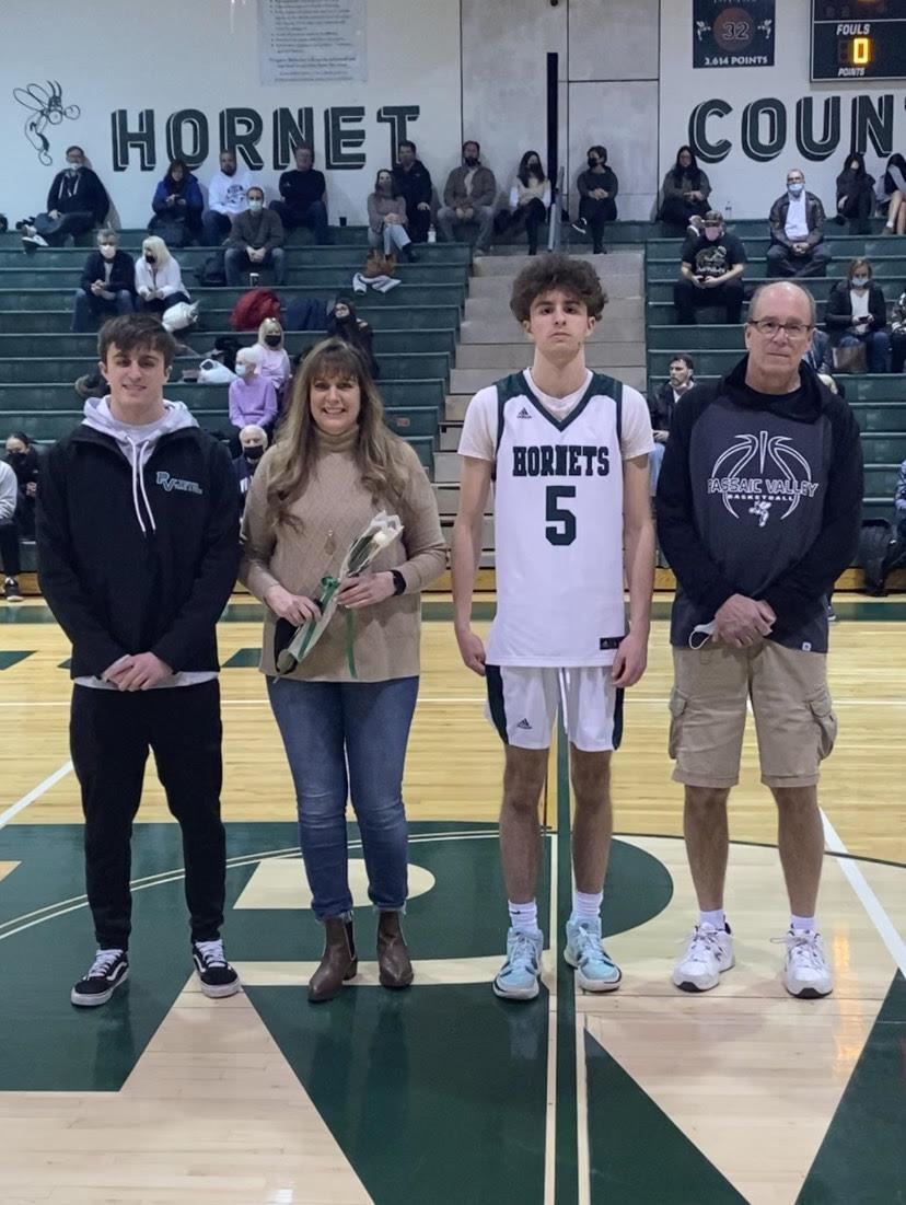 Brian Whitney and his family on Senior Day